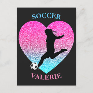 Fotboll Heart Vykort