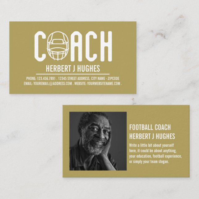 Fotboll Helmet, fotbollsspelare, fotboll Visitkort (Fram/baksida)