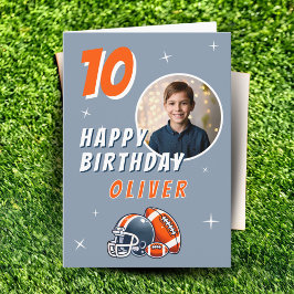 Fotboll Helmkort Birthday Cartoon Foto Födelsedag Kort