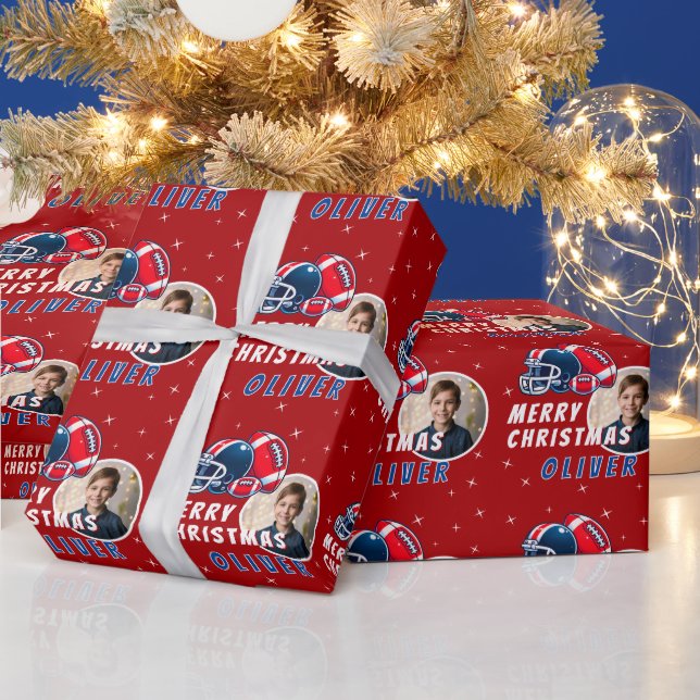 Fotboll Helmkort Fotografi God Jul Presentpapper (Helgdagar)