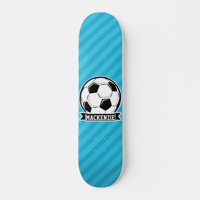 Fotboll, Himlar Blue Rand Skateboard Bräda 19,5 Cm (Framsida)