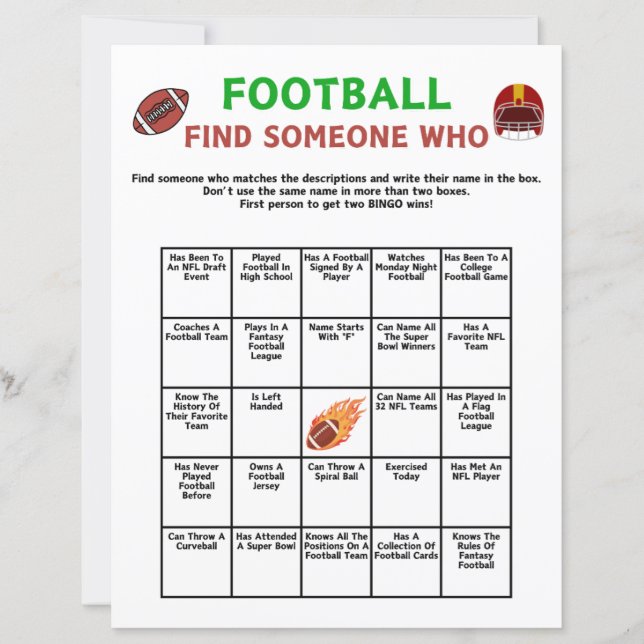 Fotboll Hitta någon som spel (Framsida)