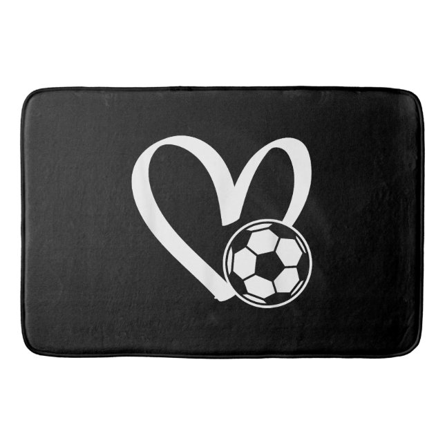 Fotboll, hjärta badrumsmatta (Framsidan)