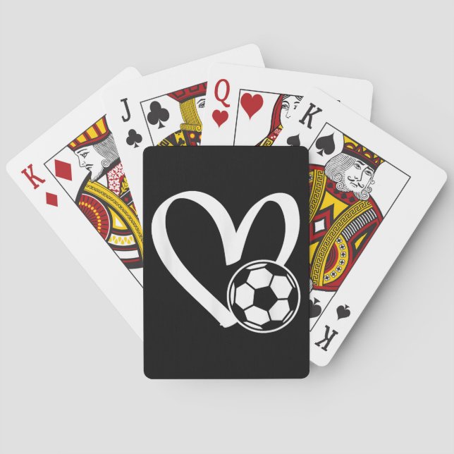 Fotboll, hjärta casinokort (Baksidan)