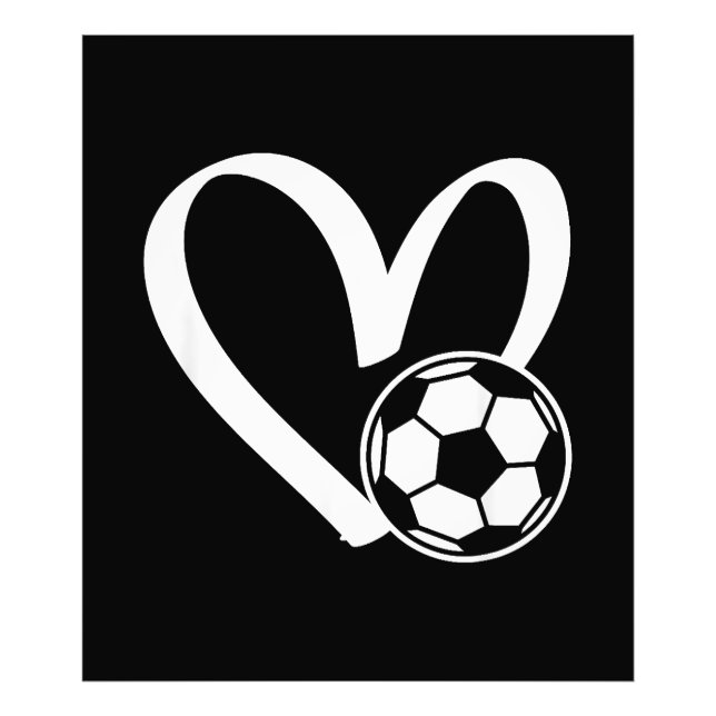 Fotboll, hjärta fototryck (Framsidan)