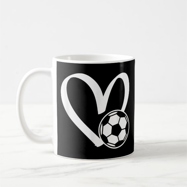 Fotboll, hjärta kaffemugg (Vänster)