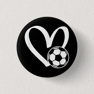 Fotboll, hjärta knapp