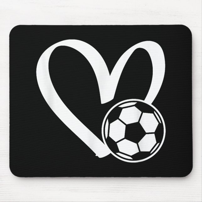 Fotboll, hjärta musmatta (Framsidan)