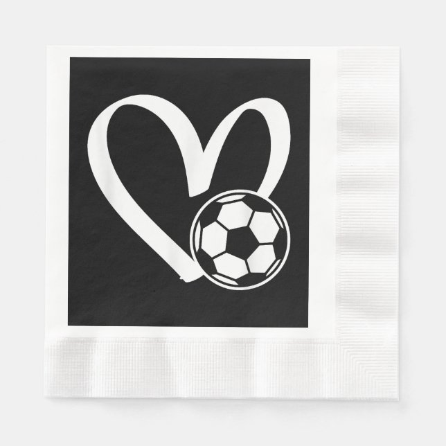 Fotboll, hjärta pappersservett (Framsidan)
