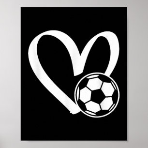 Fotboll, hjärta poster