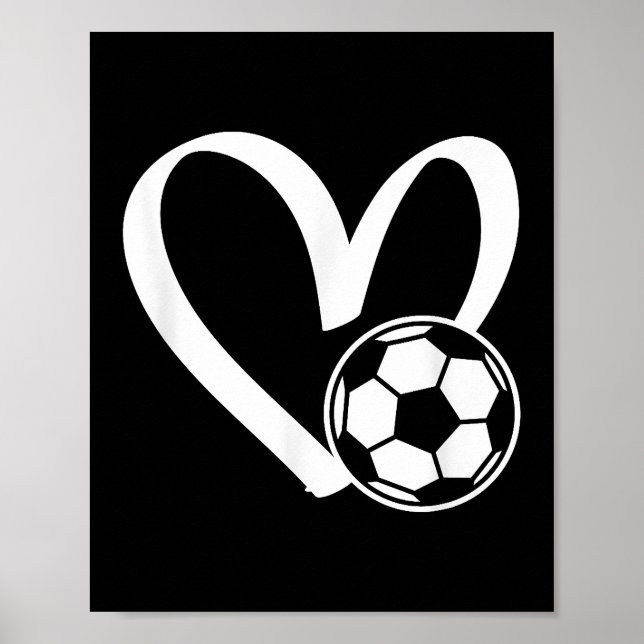 Fotboll, hjärta poster (Framsidan)