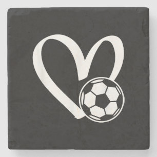 Fotboll, hjärta stenunderlägg