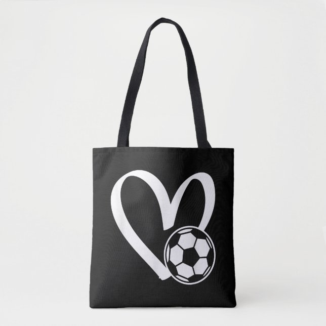 Fotboll, hjärta tygkasse (Framsida)