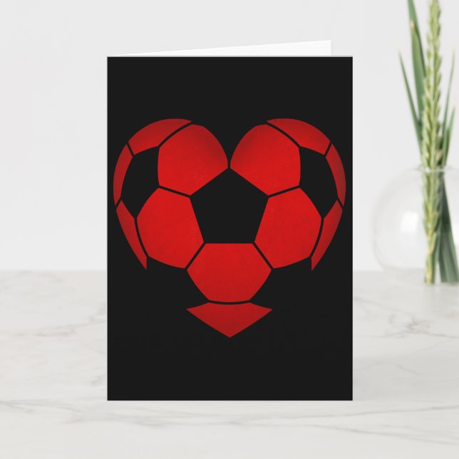 Fotboll Hjärtan Alla Hjärtans Dag För Pojkar Flick Kort (Framsida)