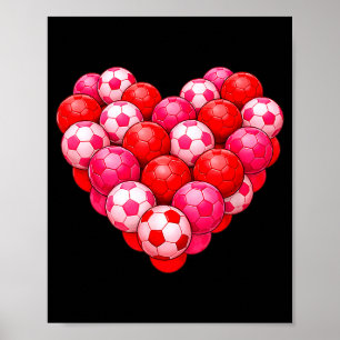Fotboll Hjärtan Alla Hjärtans Dag Fotboll älskare  Poster