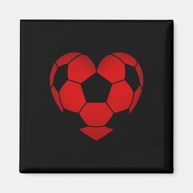 Fotboll Hjärtans Dag för pojkar och flickor  Magnet (Framsidan)