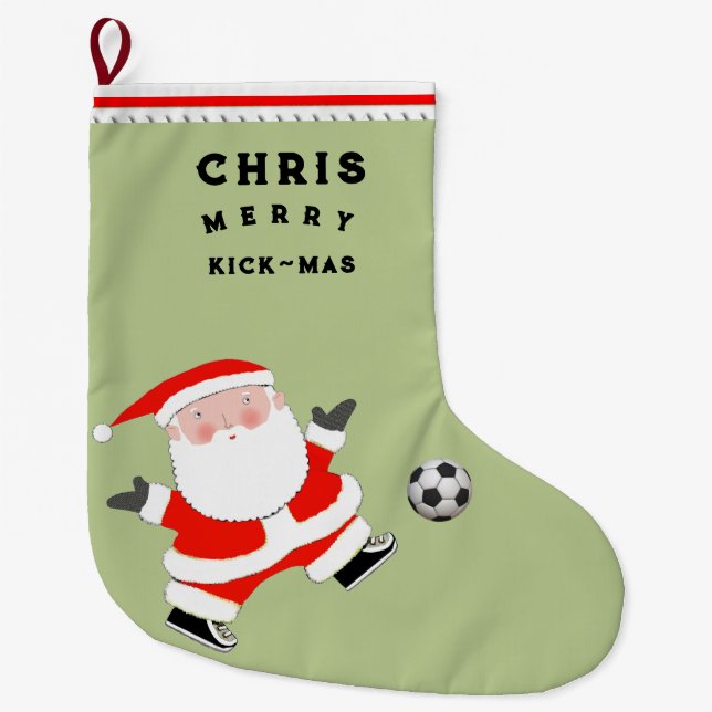 Fotboll Holiday Present Stor Julstrumpa (Framsidan)