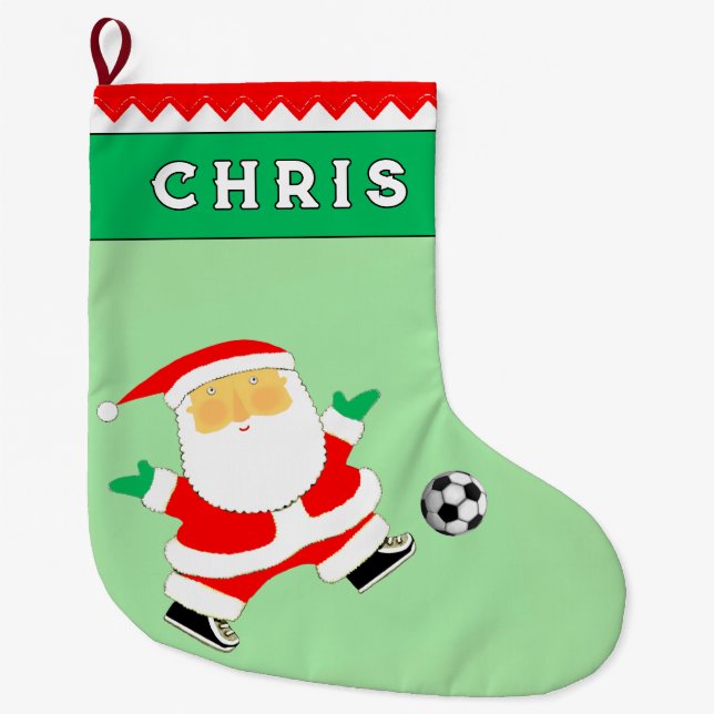 Fotboll Holiday Present Stor Julstrumpa (Framsidan)