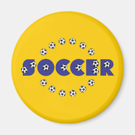 Fotboll i blått magnet
