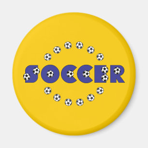 Fotboll i blått magnet