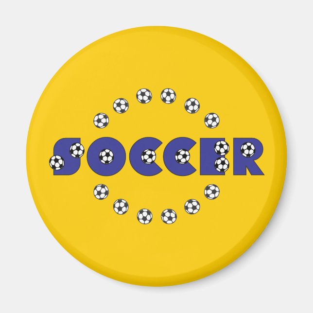 Fotboll i blått magnet (Framsidan)