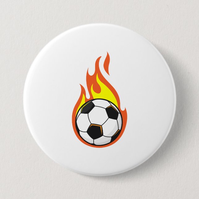 Fotboll i brand knapp (Framsida)
