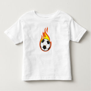 Fotboll i brand t shirt