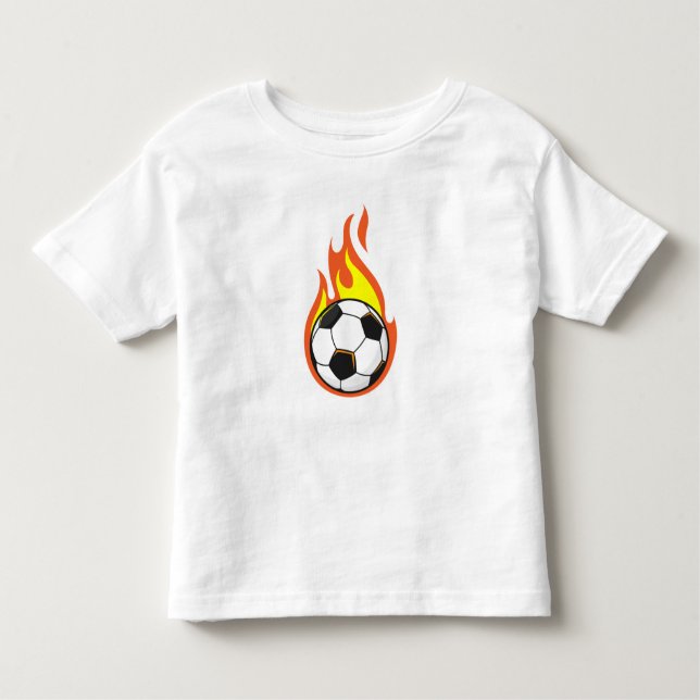 Fotboll i brand t shirt (Framsida)