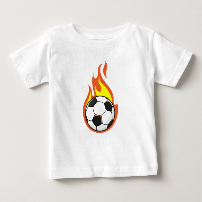 Fotboll i brand t shirt (Framsida)