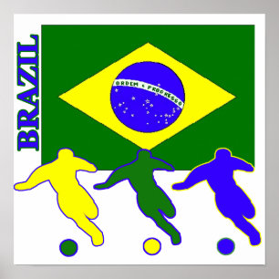 Fotboll i Brasilien Poster