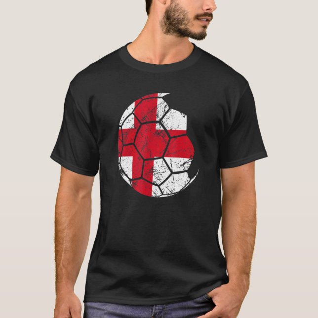 Fotboll i Fläkt i det nationella fotbollslaget i E T Shirt (Framsida)