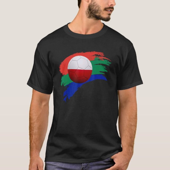 Fotboll i Fläkt i landslaget i fotbollsförbundet i T Shirt (Framsida)
