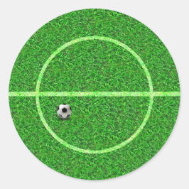Fotboll i fotboll Fält Boll - Sticker Runt Klistermärke