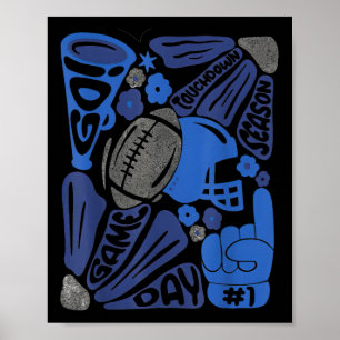 Fotboll i fotboll för spel Days Touchdown Poster