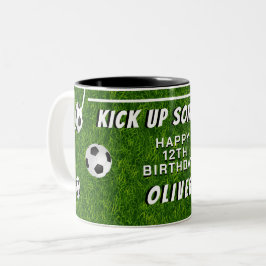 Fotboll i fotboll Sports Birthday Två-Tonad Mugg