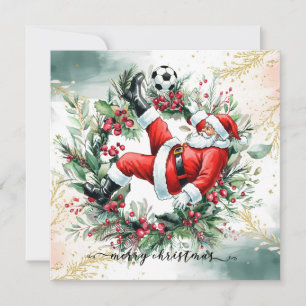 Fotboll i Glad helg Julkort