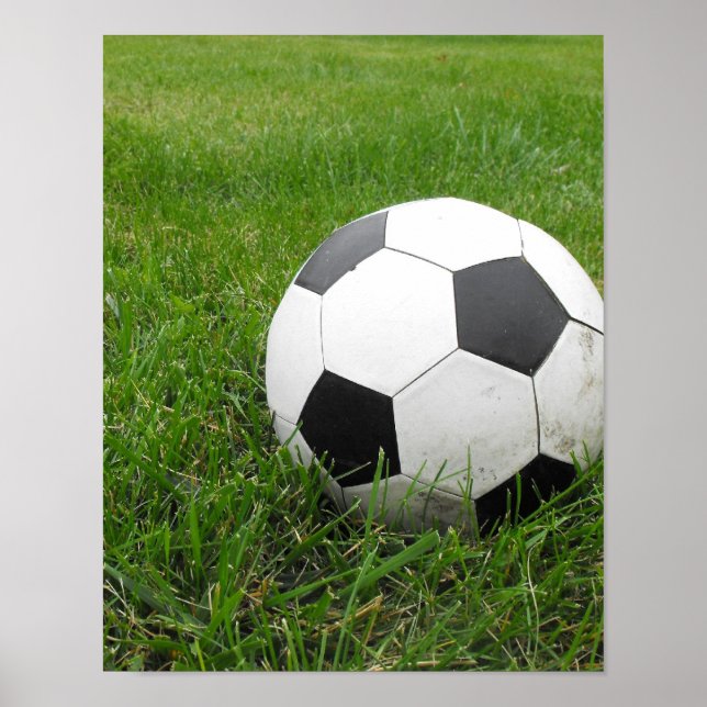 Fotboll i Grass Poster (Framsidan)