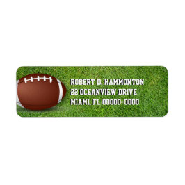 Fotboll i Grass Returadress Etikett