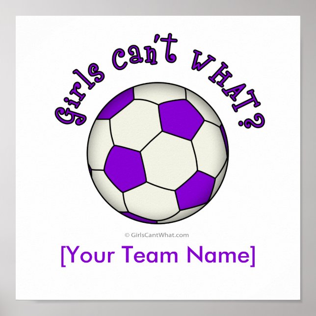 Fotboll i Lila Poster (Framsidan)