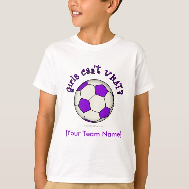 Fotboll i Lila Tee Shirt (Framsida)