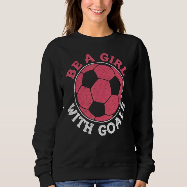 Fotboll i Mammor är en flicka i Fläkt T Shirt (Framsida)