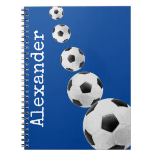 Fotboll i Monogrammed namn Anteckningsbok