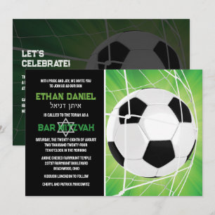 Fotboll i Net Pub Mitzvah-inbjudan Inbjudningar