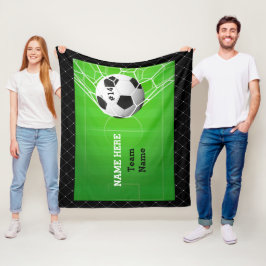 Fotboll i netto fleecefilt