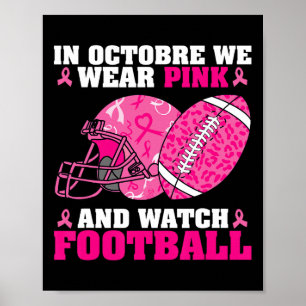 Fotboll i oktober - vi Bäror Rosa Breast Cancer Aw Poster