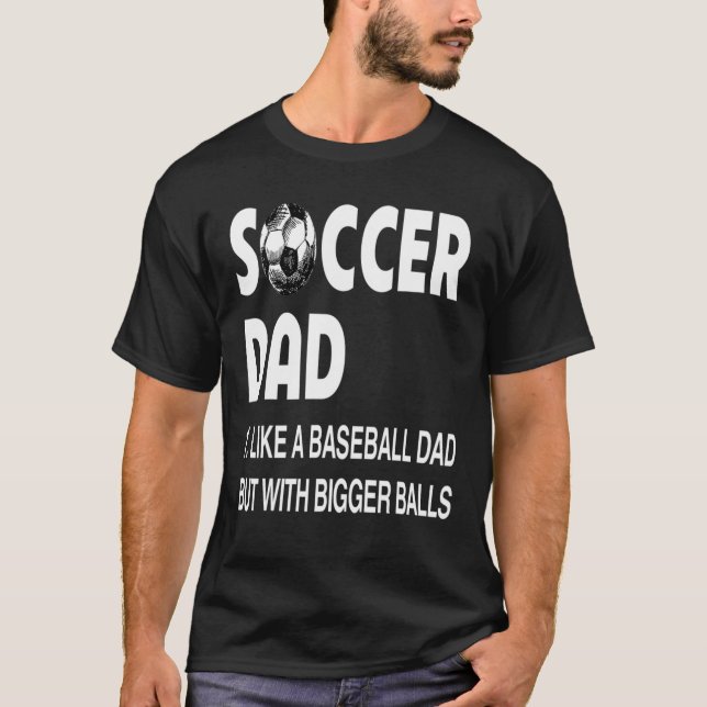 Fotboll i Pappa med större Bollar och fotboll i Äl T Shirt (Framsida)