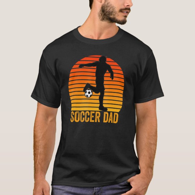 Fotboll i Pappa Vintage T Shirt (Framsida)