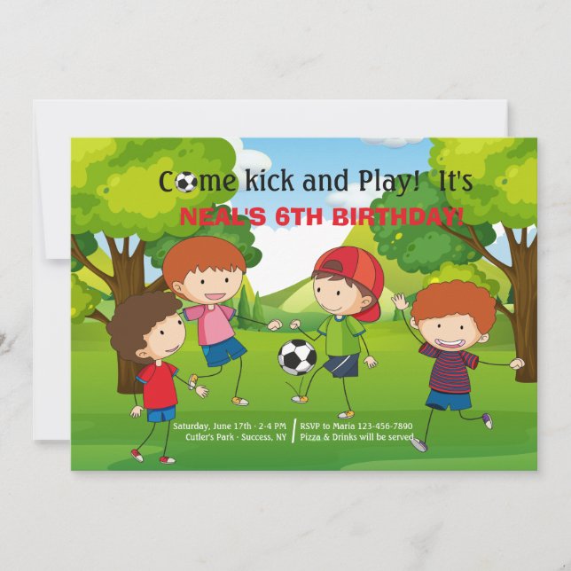 Fotboll i parkens inbjudan (Framsida)