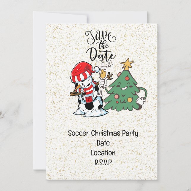 Fotboll i Party Spara datumet Inbjudningar (Framsida)