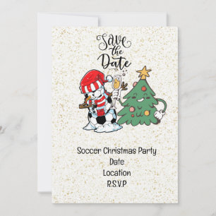 Fotboll i Party Spara datumet Inbjudningar